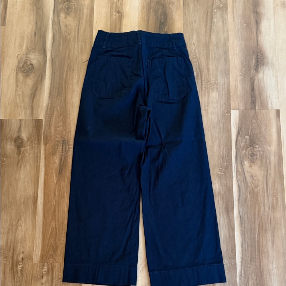 Maeve Wide Leg Trousers Navy Size 29 Anthropologie - Picture 4 of 4
